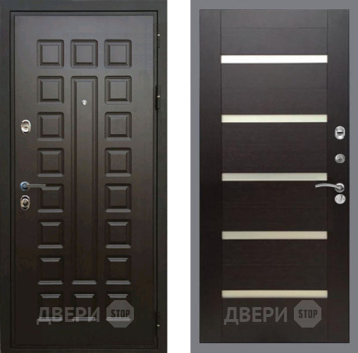 Входная металлическая Дверь Рекс (REX) Премиум 3к СБ-14 стекло белое венге поперечный в Фрязино