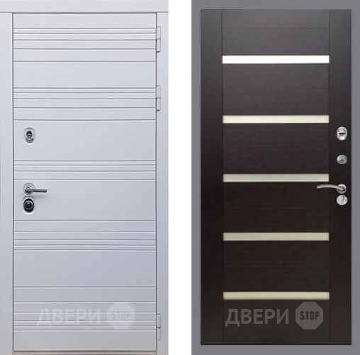 Дверь Рекс (REX) 14 Силк Сноу СБ-14 стекло белое венге поперечный в Фрязино