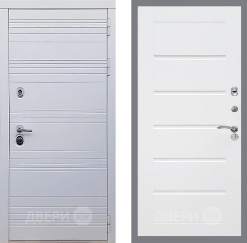 Входная металлическая Дверь Рекс (REX) 14 Силк Сноу Сити Белый ясень в Фрязино