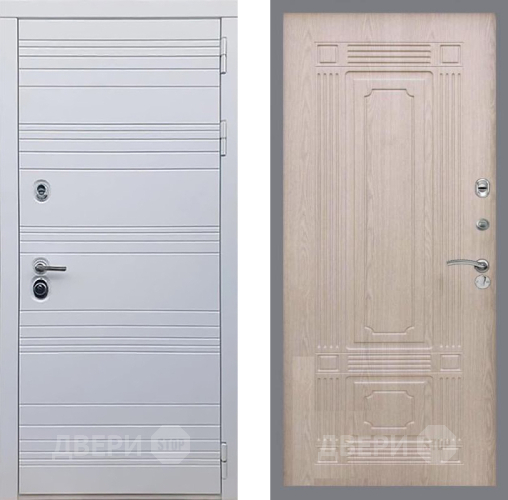 Входная металлическая Дверь Рекс (REX) 14 Силк Сноу FL-2 Беленый дуб в Фрязино