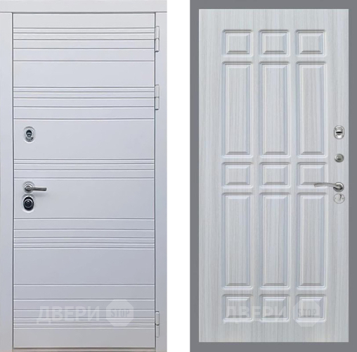 Входная металлическая Дверь Рекс (REX) 14 Силк Сноу FL-33 Сандал белый в Фрязино
