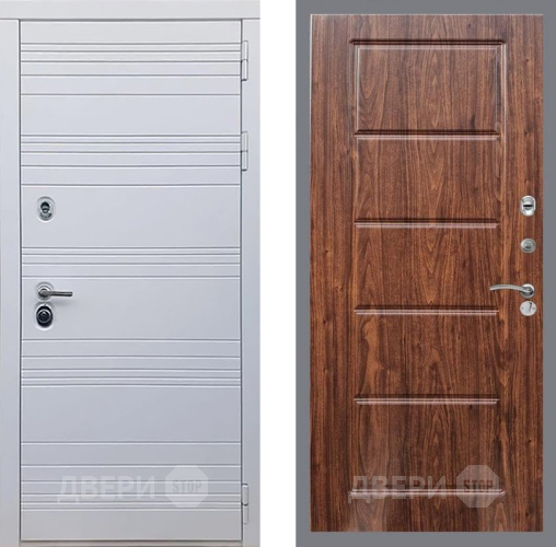 Входная металлическая Дверь Рекс (REX) 14 Силк Сноу FL-39 орех тисненый в Фрязино