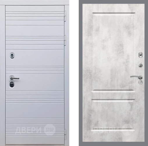 Входная металлическая Дверь Рекс (REX) 14 Силк Сноу FL-117 Бетон светлый в Фрязино