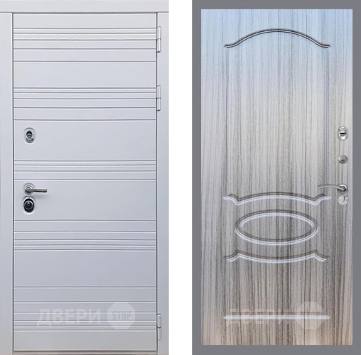 Входная металлическая Дверь Рекс (REX) 14 Силк Сноу FL-128 Сандал грей в Фрязино