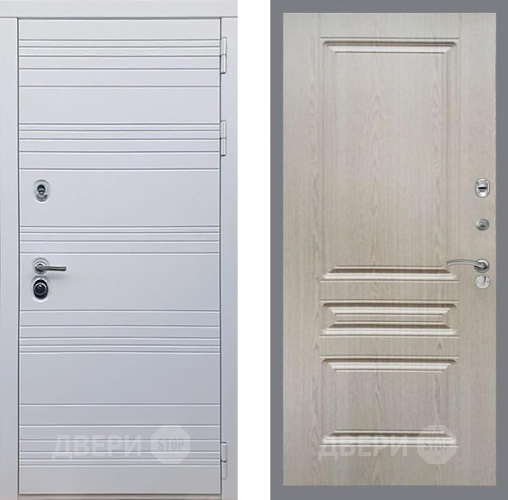 Входная металлическая Дверь Рекс (REX) 14 Силк Сноу FL-243 Беленый дуб в Фрязино