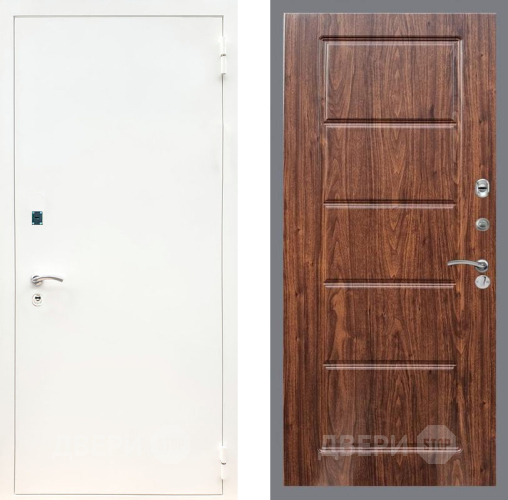 Дверь Рекс (REX) 1А Белая шагрень FL-39 орех тисненый в Фрязино