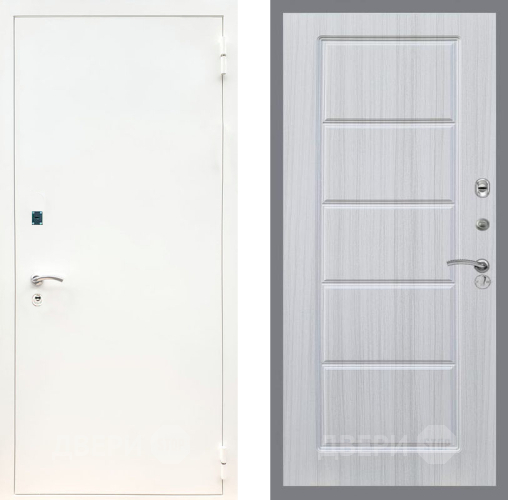 Входная металлическая Дверь Рекс (REX) 1А Белая шагрень FL-39 Сандал белый в Фрязино