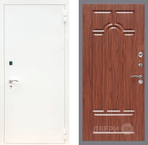 Входная металлическая Дверь Рекс (REX) 1А Белая шагрень FL-58 орех тисненый в Фрязино