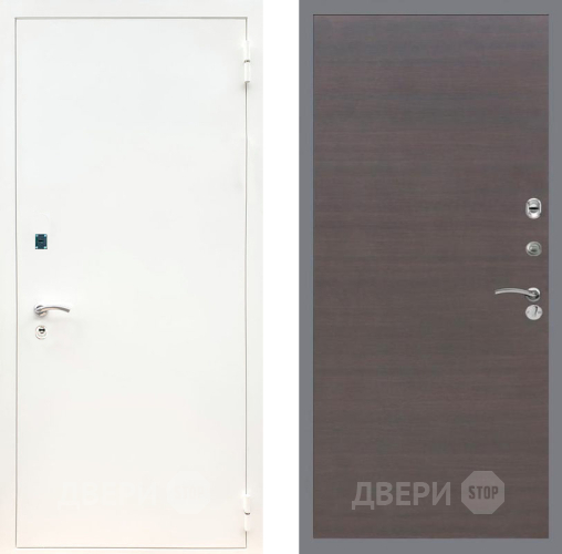 Входная металлическая Дверь Рекс (REX) 1А Белая шагрень GL венге поперечный в Фрязино