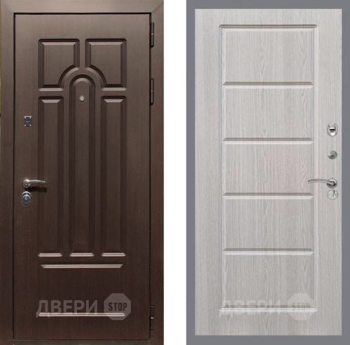 Входная металлическая Дверь Рекс (REX) Эврика FL-39 Беленый дуб в Фрязино