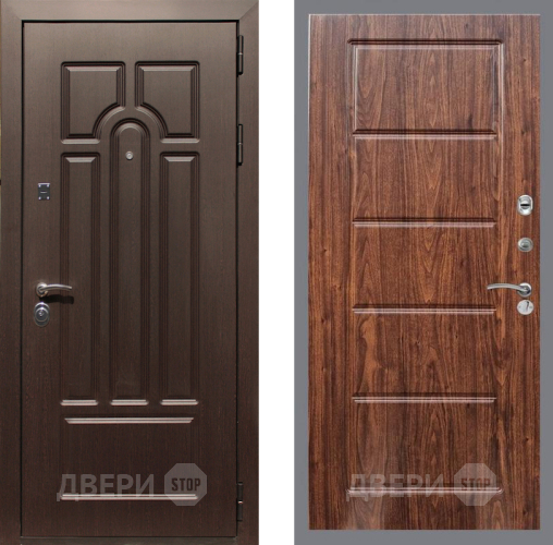 Входная металлическая Дверь Рекс (REX) Эврика FL-39 орех тисненый в Фрязино