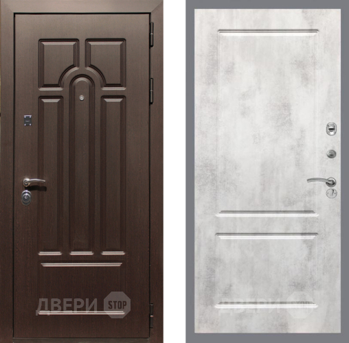 Входная металлическая Дверь Рекс (REX) Эврика FL-117 Бетон светлый в Фрязино