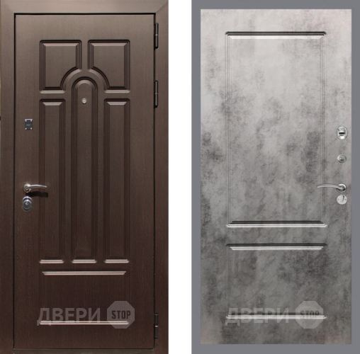 Входная металлическая Дверь Рекс (REX) Эврика FL-117 Бетон темный в Фрязино