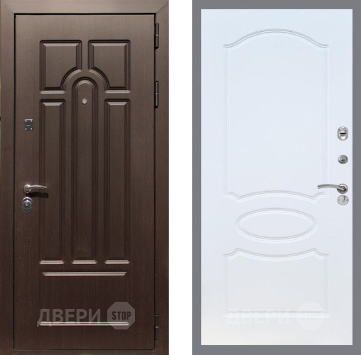 Входная металлическая Дверь Рекс (REX) Эврика FL-128 Белый ясень в Фрязино