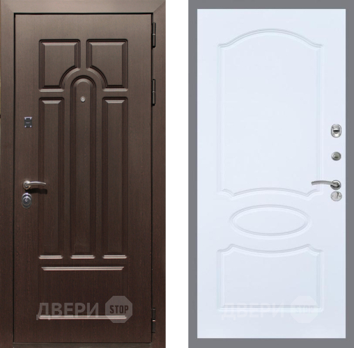 Входная металлическая Дверь Рекс (REX) Эврика FL-128 Силк Сноу в Фрязино