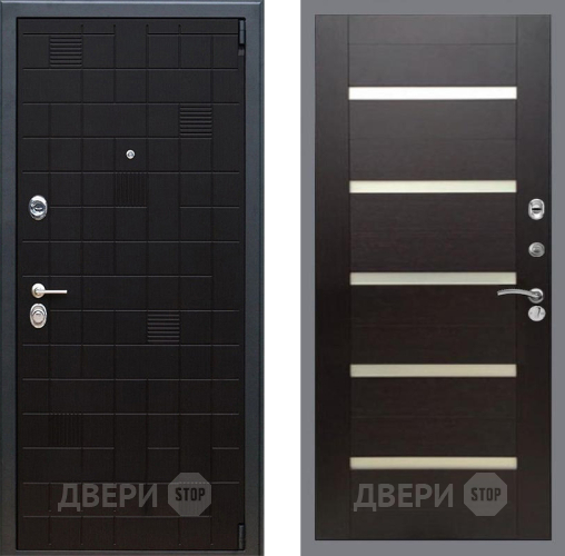 Входная металлическая Дверь Рекс (REX) 12 СБ-14 стекло белое венге поперечный в Фрязино