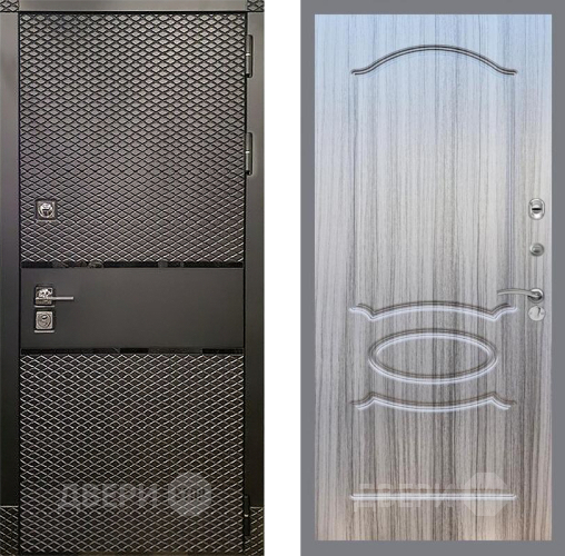 Входная металлическая Дверь Рекс (REX) 15 Черный Кварц FL-128 Сандал грей в Фрязино