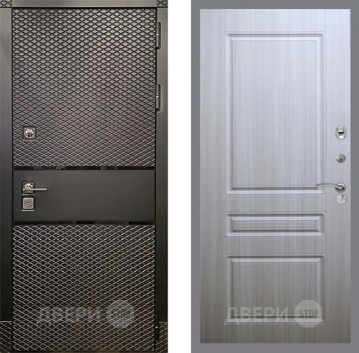 Входная металлическая Дверь Рекс (REX) 15 Черный Кварц FL-243 Сандал белый в Фрязино