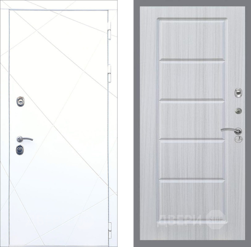 Входная металлическая Дверь Рекс (REX) 13 Силк Сноу FL-39 Сандал белый в Фрязино