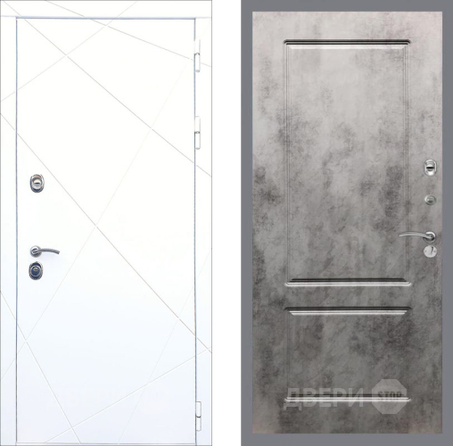 Входная металлическая Дверь Рекс (REX) 13 Силк Сноу FL-117 Бетон темный в Фрязино