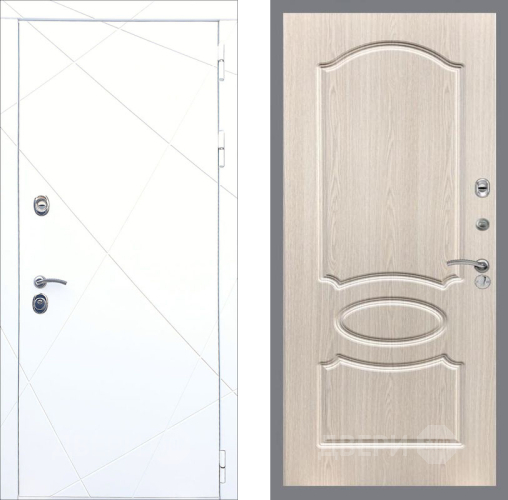 Входная металлическая Дверь Рекс (REX) 13 Силк Сноу FL-128 Беленый дуб в Фрязино