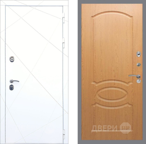 Входная металлическая Дверь Рекс (REX) 13 Силк Сноу FL-128 Дуб в Фрязино