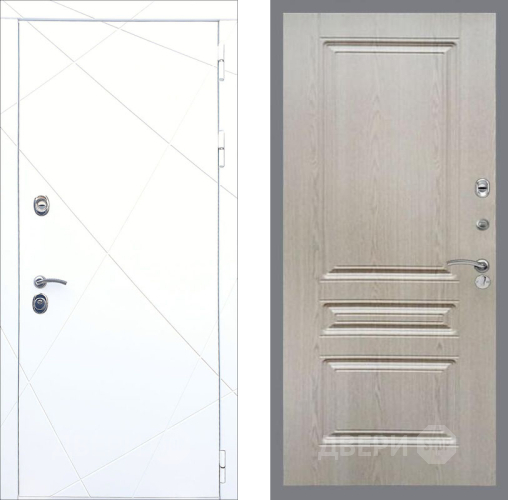 Входная металлическая Дверь Рекс (REX) 13 Силк Сноу FL-243 Беленый дуб в Фрязино