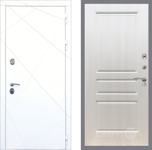 Входная металлическая Дверь Рекс (REX) 13 Силк Сноу FL-243 Лиственница беж в Фрязино