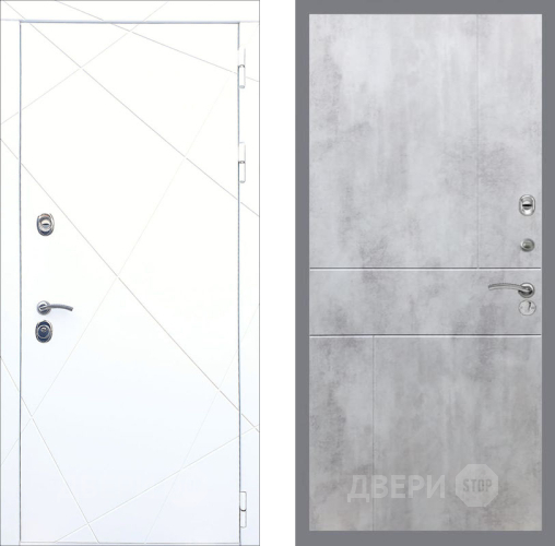 Входная металлическая Дверь Рекс (REX) 13 Силк Сноу FL-290 Бетон светлый в Фрязино