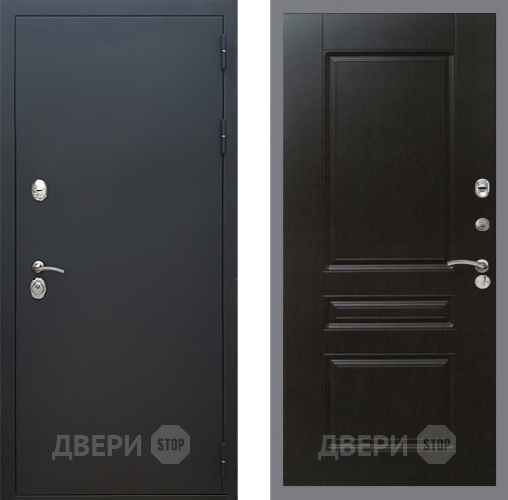 Входная металлическая Дверь Рекс (REX) 5 Черный Муар FL-243 Венге в Фрязино