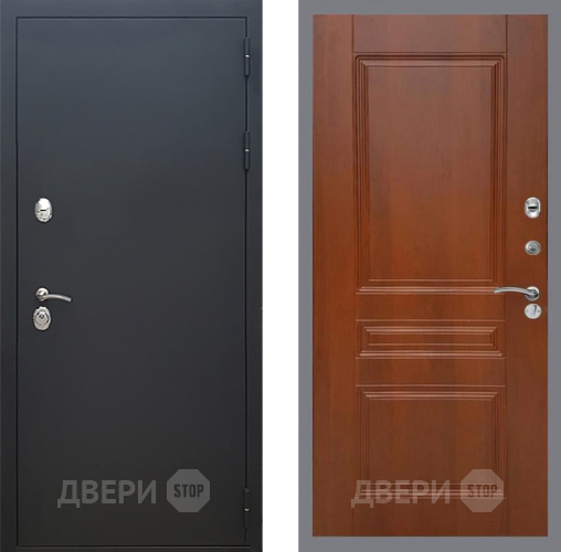 Входная металлическая Дверь Рекс (REX) 5 Черный Муар FL-243 Итальянский орех в Фрязино