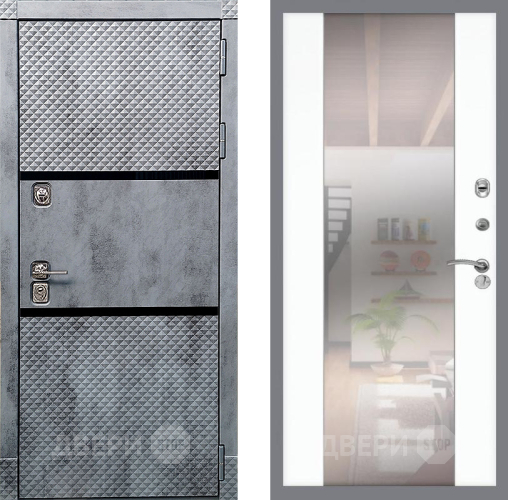 Дверь Рекс (REX) 15 Бетон Темный СБ-16 Зеркало Силк Сноу в Фрязино