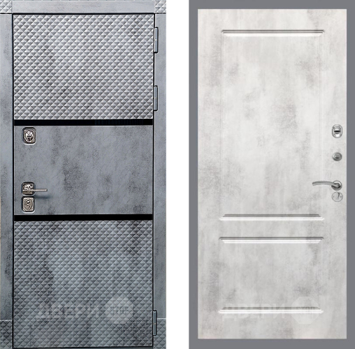 Входная металлическая Дверь Рекс (REX) 15 Бетон Темный FL-117 Бетон светлый в Фрязино