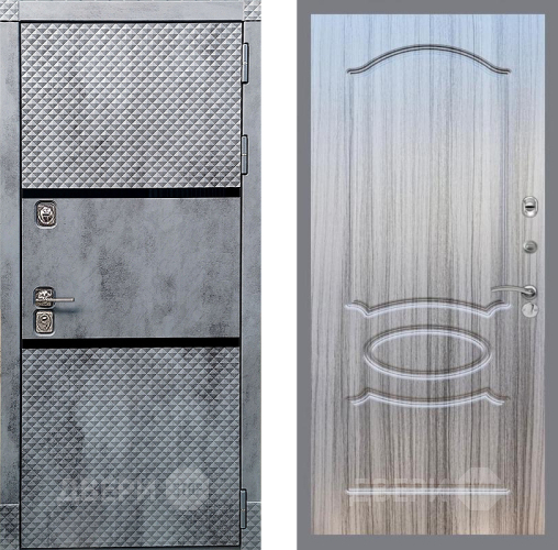 Входная металлическая Дверь Рекс (REX) 15 Бетон Темный FL-128 Сандал грей в Фрязино