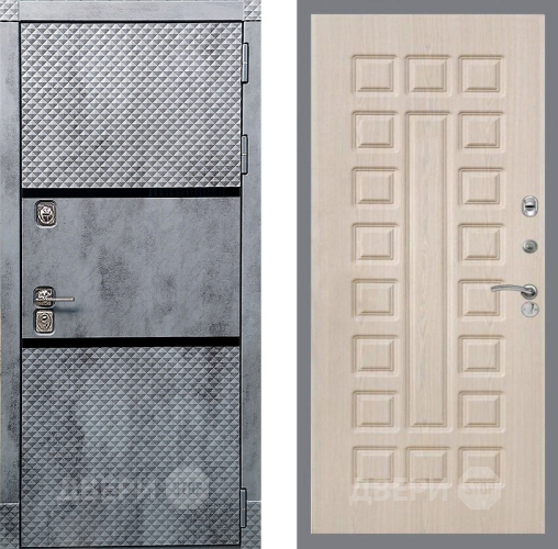 Входная металлическая Дверь Рекс (REX) 15 Бетон Темный FL-183 Беленый дуб в Фрязино