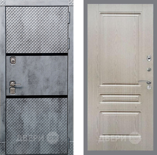 Входная металлическая Дверь Рекс (REX) 15 Бетон Темный FL-243 Беленый дуб в Фрязино