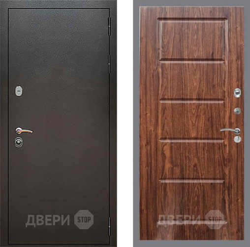 Входная металлическая Дверь Рекс (REX) 5 Серебро Антик FL-39 орех тисненый в Фрязино