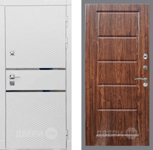 Входная металлическая Дверь Рекс (REX) 15 Силк Сноу FL-39 орех тисненый в Фрязино