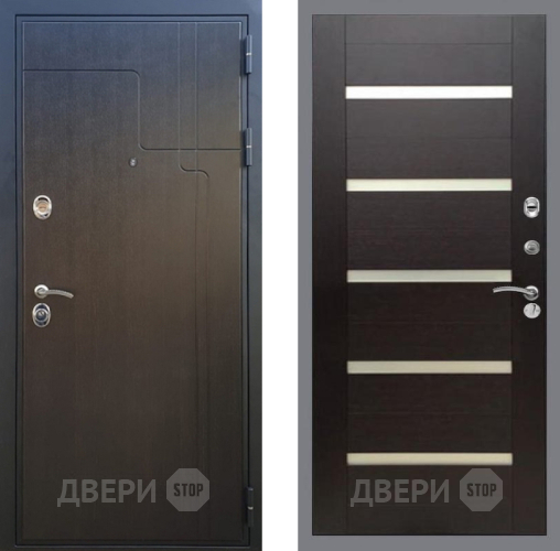 Входная металлическая Дверь Рекс (REX) Премиум-246 СБ-14 стекло белое венге поперечный в Фрязино