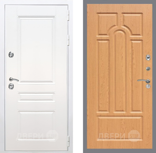 Входная металлическая Дверь Рекс (REX) Премиум-н Силк Сноу FL-58 Дуб в Фрязино