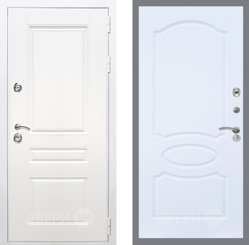 Входная металлическая Дверь Рекс (REX) Премиум-н Силк Сноу FL-128 Силк Сноу в Фрязино