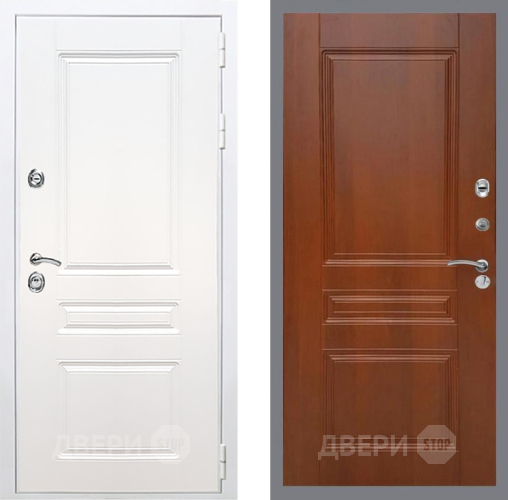 Входная металлическая Дверь Рекс (REX) Премиум-н Силк Сноу FL-243 Итальянский орех в Фрязино