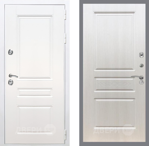 Входная металлическая Дверь Рекс (REX) Премиум-н Силк Сноу FL-243 Лиственница беж в Фрязино