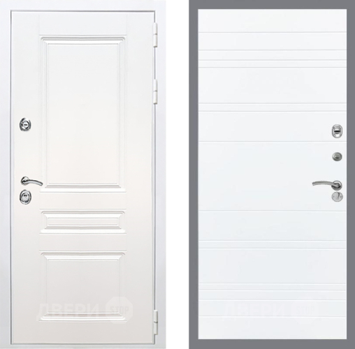 Входная металлическая Дверь Рекс (REX) Премиум-н Силк Сноу Line Силк Сноу в Фрязино