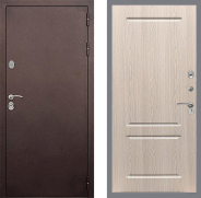 Дверь Стоп КЛАССИК Медь ФЛ-117 Беленый дуб